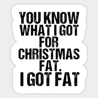 Funny Christmas Dinner Eating Eat Obese Fat Overweigt Gift Sticker